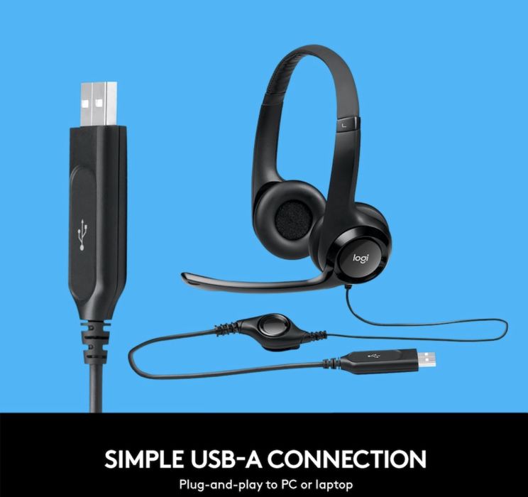 Căști Logitech H390 cu microfon perfecte pt call center