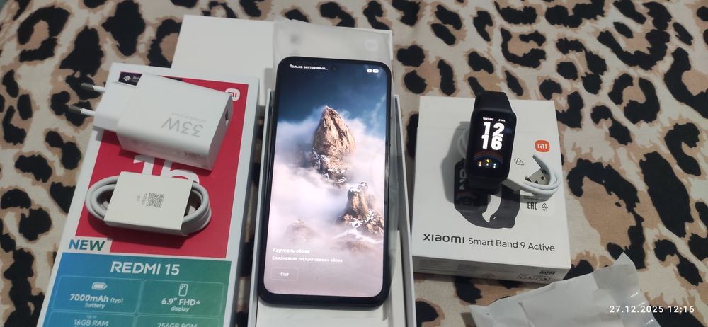 Redmi 15  2025 New 8+8 256gb Midnight Black + Xiaomi Smart Band 9 Acti