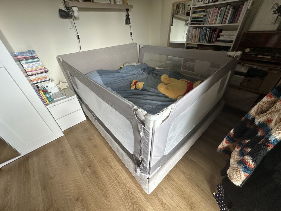 Bariera de protectie pentru pat margine de siguranta 2 x 200 +1 x 160  cu inaltime ajustabila