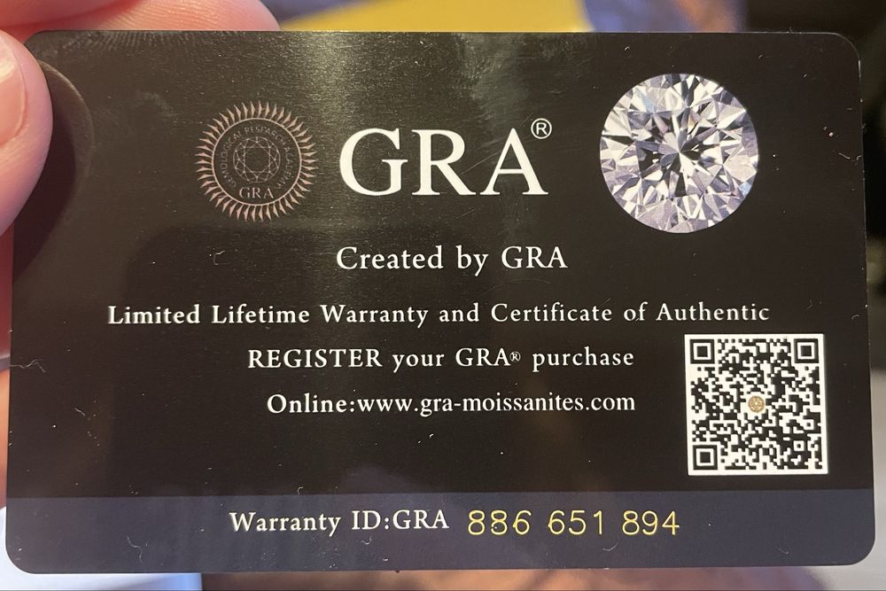 Moissanite VVS1 certificat