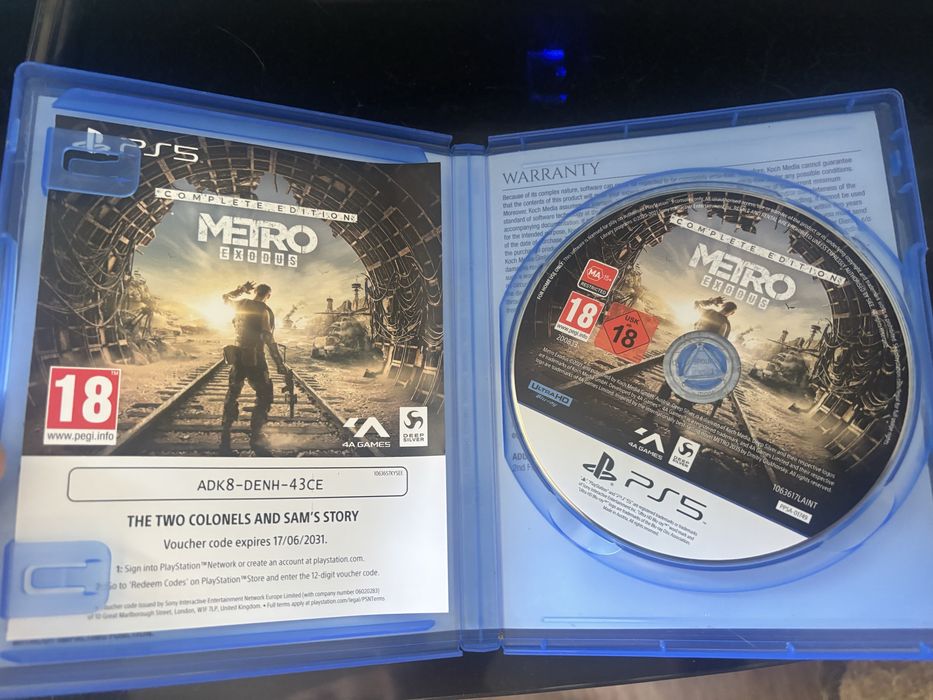 Диск Metro: Exodus PS5
