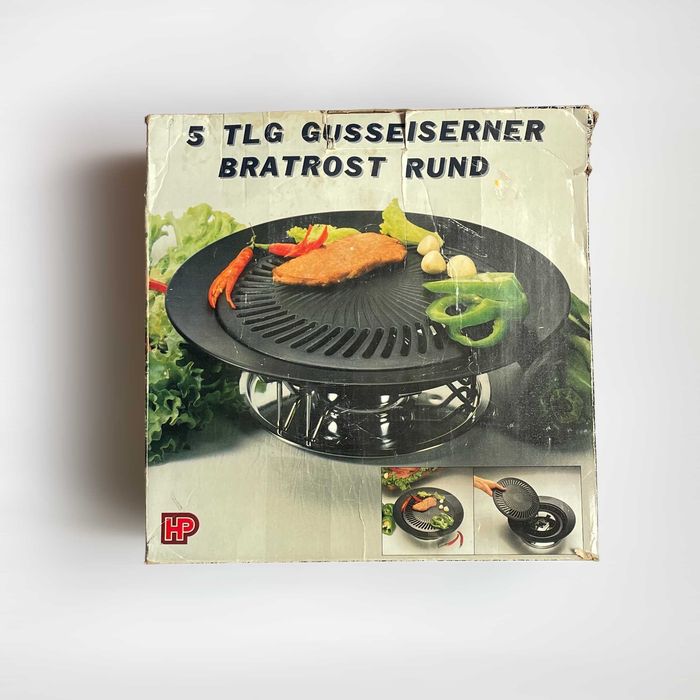 Чугунена кръгла плоча / скара за show cooking с биоетанол / спирт