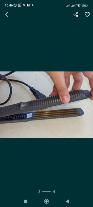 Утюжок для волос, гофра