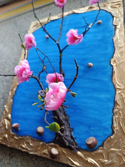 Пано с естествена клонка от Вишна.