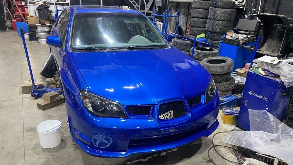 Передний бампер subaru impreza лиса