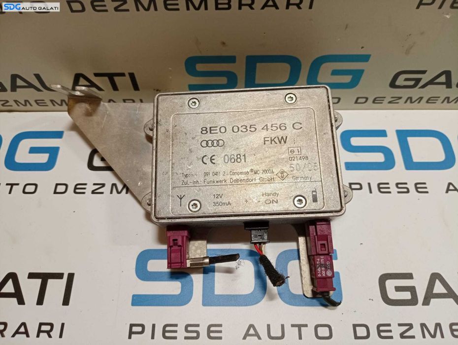 Unitate Modul Amplificator Antena Audi A8 D3 2004 - 2010 Cod 8E0035456C [M6278]