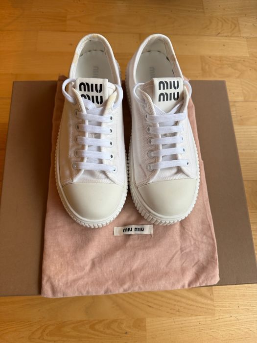 Sneakers Gabardine – Platformă Albă