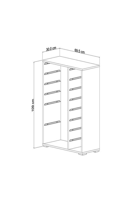 Мултифункционален Шкаф, Етажерка за играчки с 14кошници