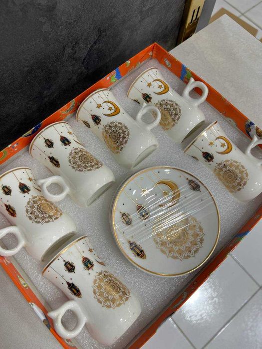 Хурмо идиши | Чайный Сервиз на 6 Персон "Jade" 200мл 12пред - ПОДАРКА