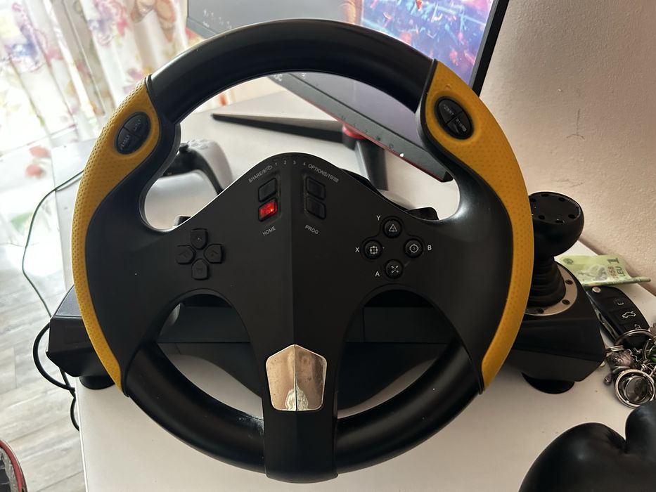 Volan Gaming Myria MG7400 + Pedale - Stare impecabila