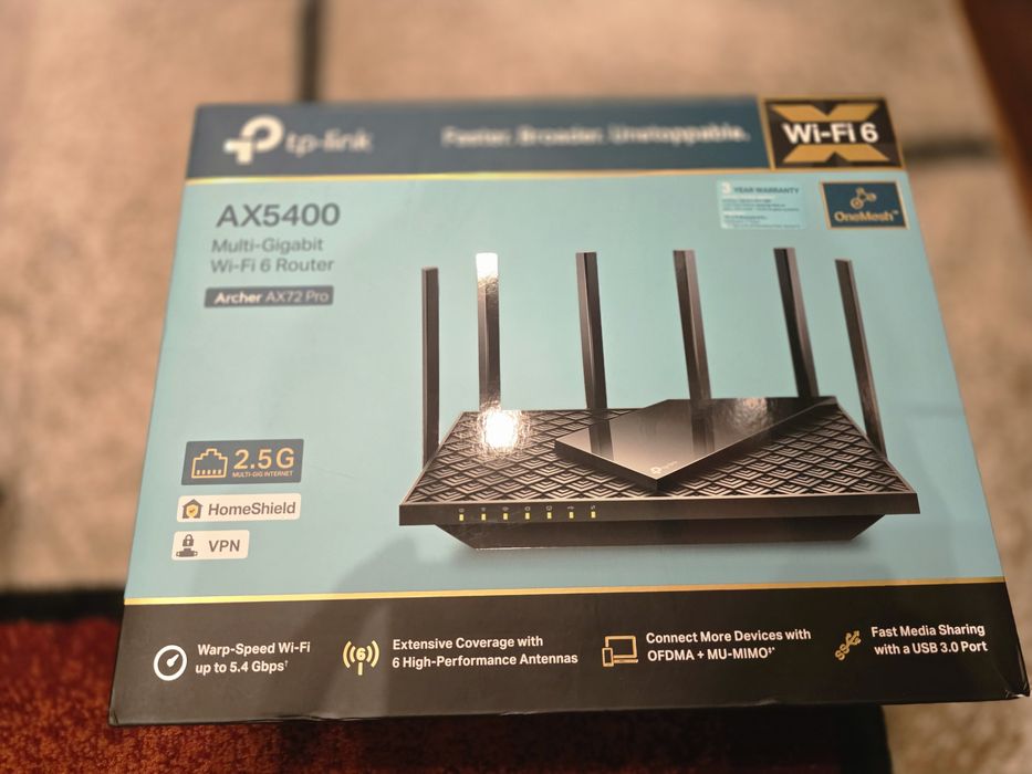 Router TP-Link Archer AX72 Pro AX5400 Wi-Fi 6, 2.5G, ca nou