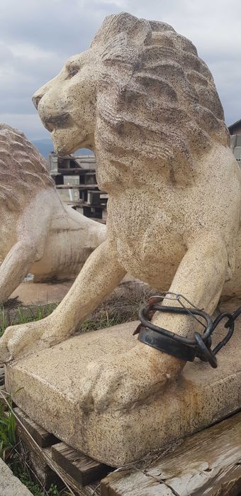 Статоя лъв гипсов