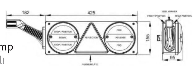 Стоп диоден многофункционален -  0376L / с рогче