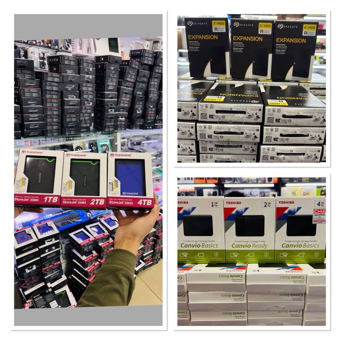 Внешние жесткие диски 1Tb.2tb.4tb.Hard transcend Toshiba Seagate