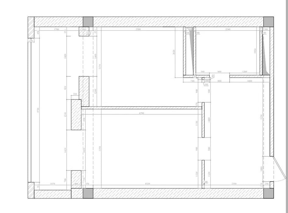 2-х комнатная кв/ра в ЖК Darkhan Residents, 55м2, можно делать ремонт.