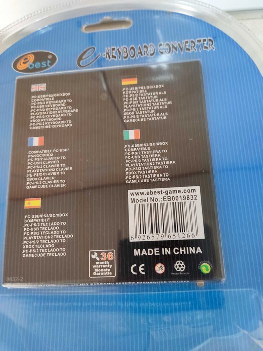 Convertor, Tastatura cu mufa PS2 la Game Cube, Xbox Classic, PC/USB