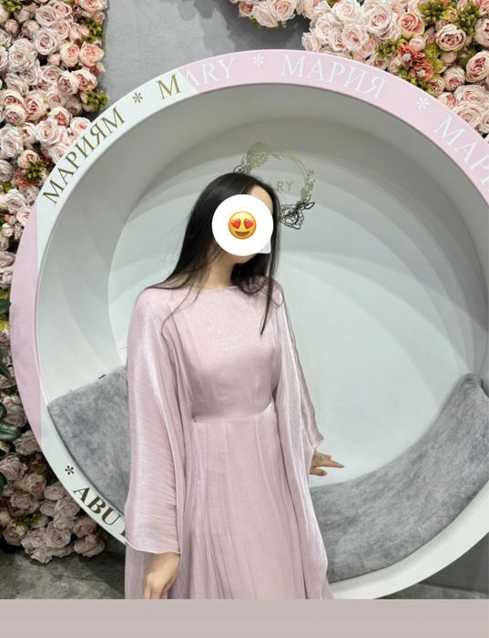 платье розовая, длинная