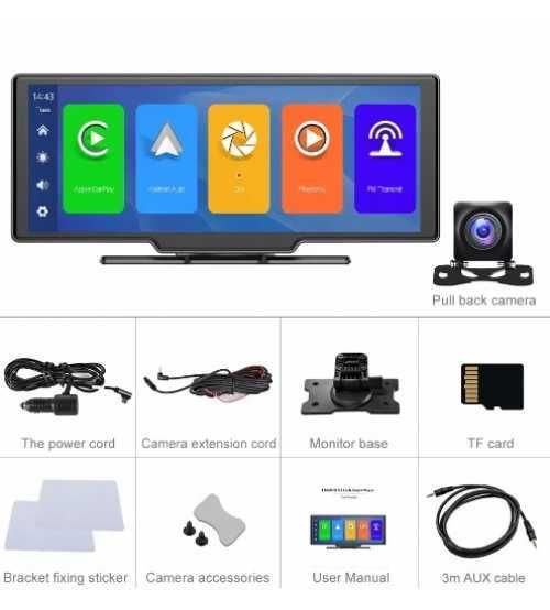 Ecran CarPlay portabil 3in1 9,3 Android Radio camera fata spate bt touch