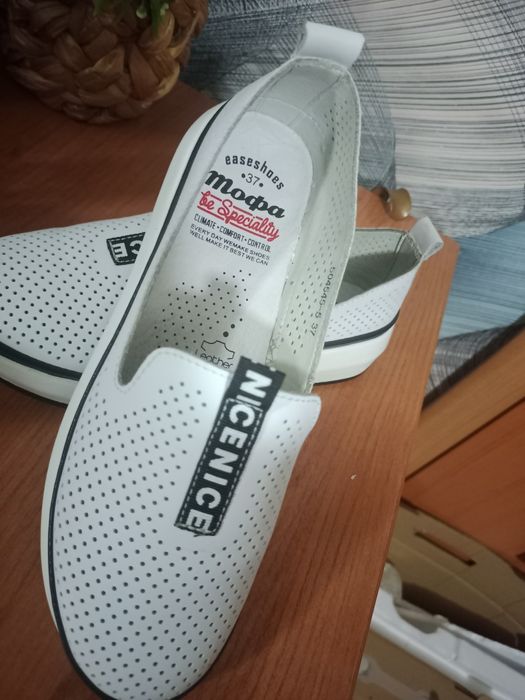 Макасы белые на платформе