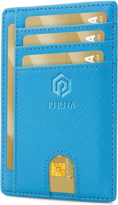 Portofel slim pentru carduri, protecție RFID, mai multe culori, NOU
