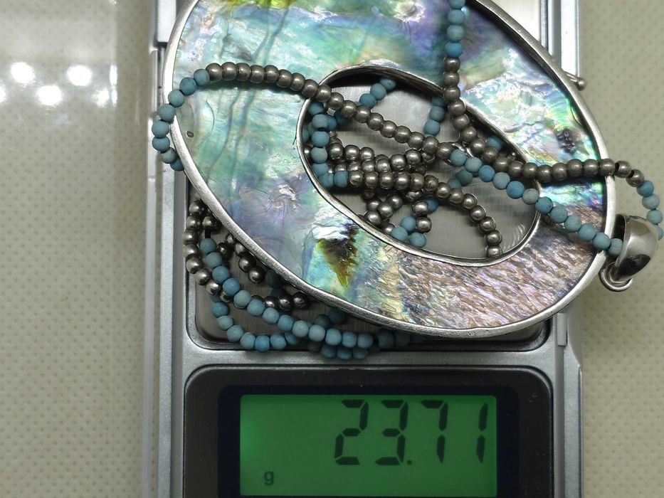 Colier Statement Gigant – Argint Masiv & Abalone