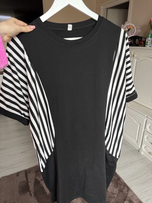 Rochie alb negru XXL