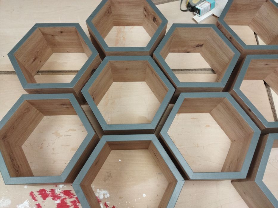 Етажерка,полица,пчелна пита, хексагон, рафт, декорация,полица