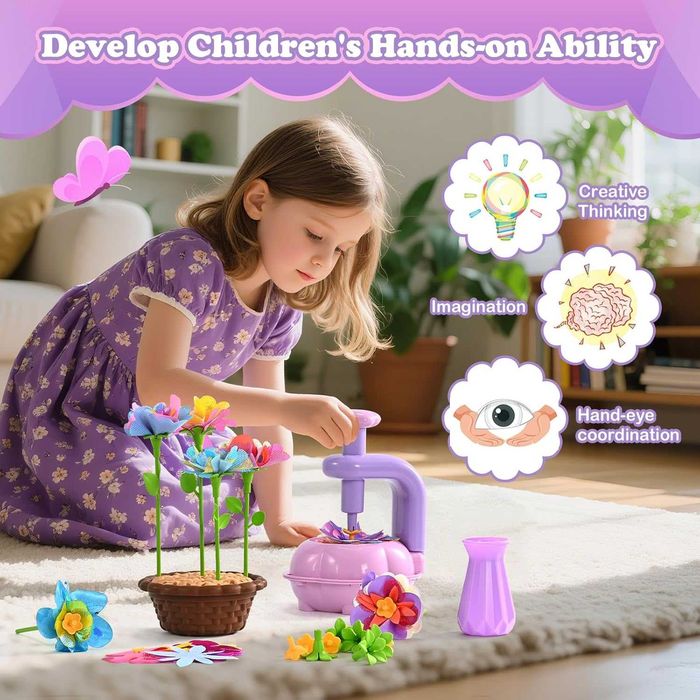 BlueSwan Направи си сам букети от плат с цветя за деца 4-12 години