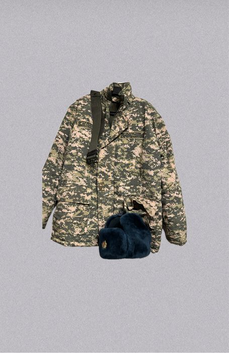 Камуфляж зимний бушлат