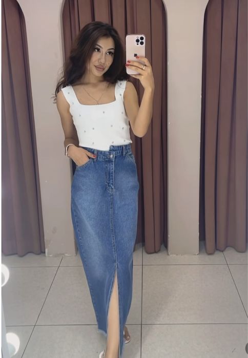 женская юбка джинсовая