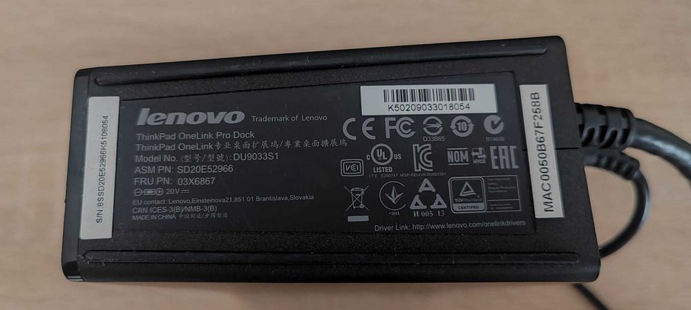 Docking Station Lenovo ThinkPad OneLink Pro Dock DU9033S1