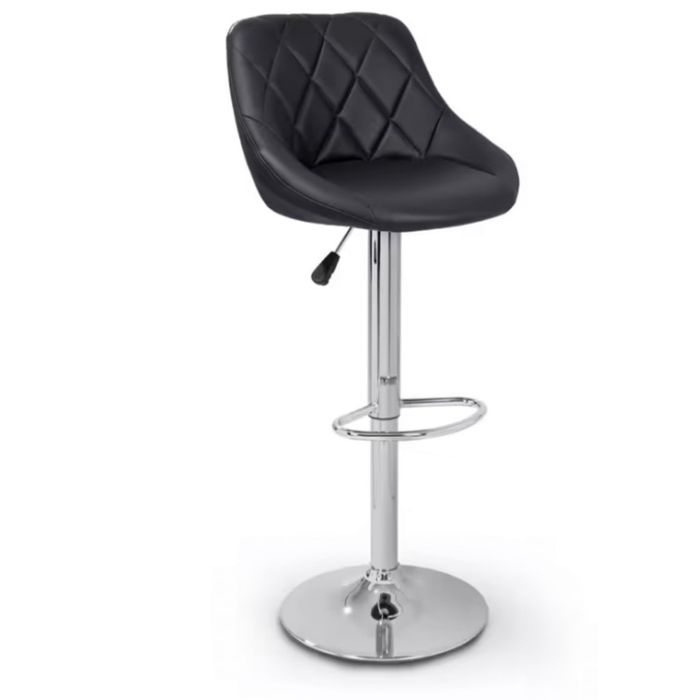 Комплект бар столове от 2 бр въртяща се седалка с регулируема височина