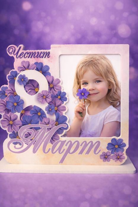 Рамка за снимка за 8-ми март подарък за 8-ми март