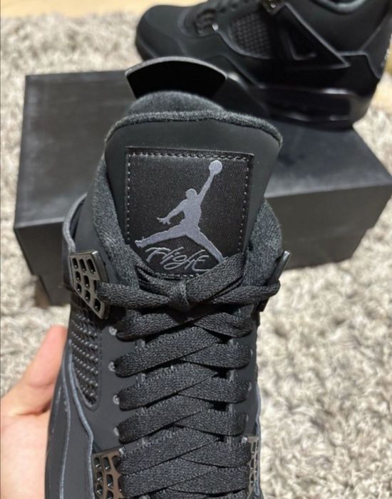 Jordan 4 Black Cat ,41, Negru, Noi in Cutie, Livrare Rapida