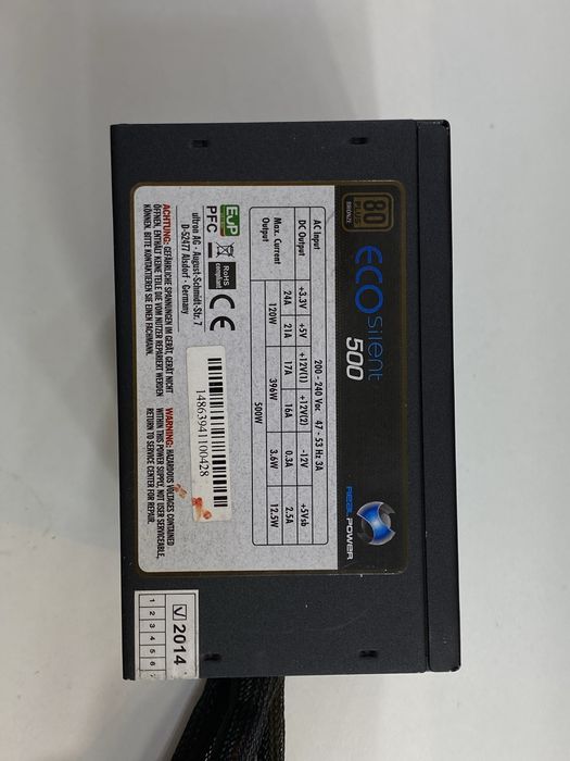 Блок питания: RealPower 500W 80+ Bronze