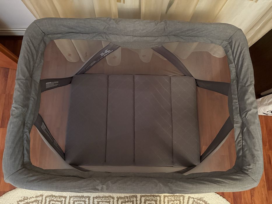 Pachet: Pătuț Nuna Sena Aire (Frost) + Cearceaf Impermeabil Nuna