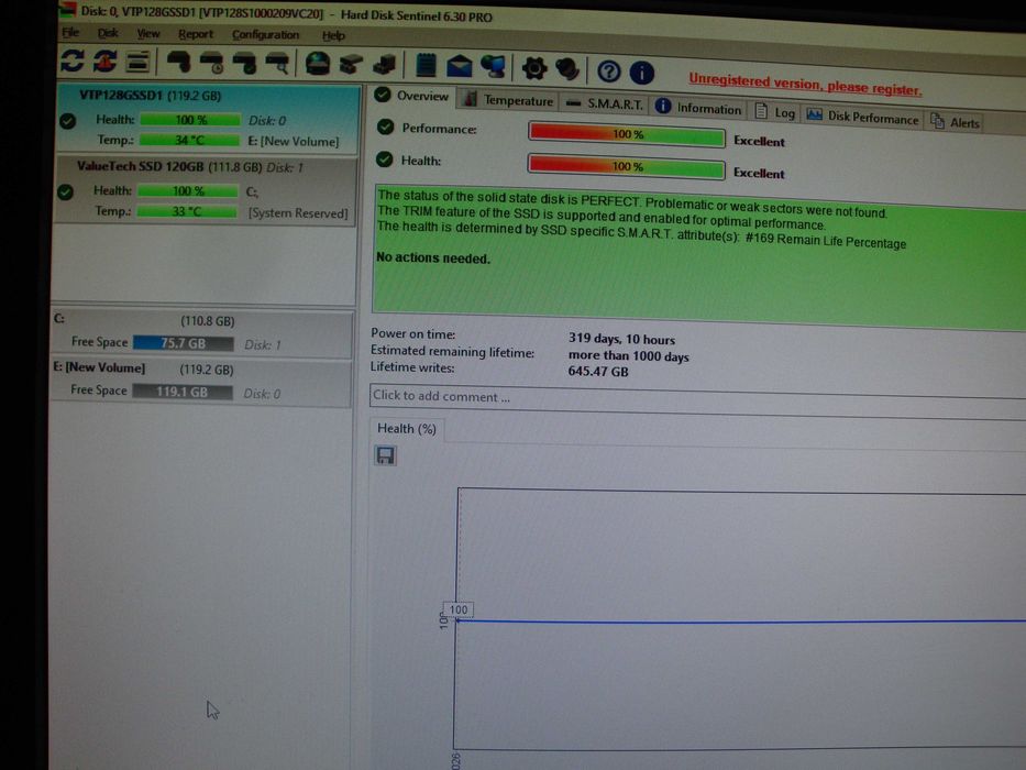 SSD Valuetech Pro 128GB sata 2.5" HDD laptop / calculator
