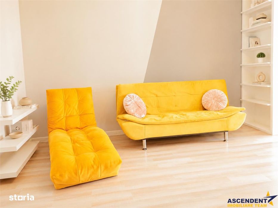 Studio modern, decomandat, etaj 2, mobilat, echipat, terasa, parcare,