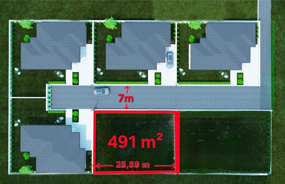 Teren intravilan central 491 mp  Breaza, Prahova– zona centrala linistita, ansamblu privat