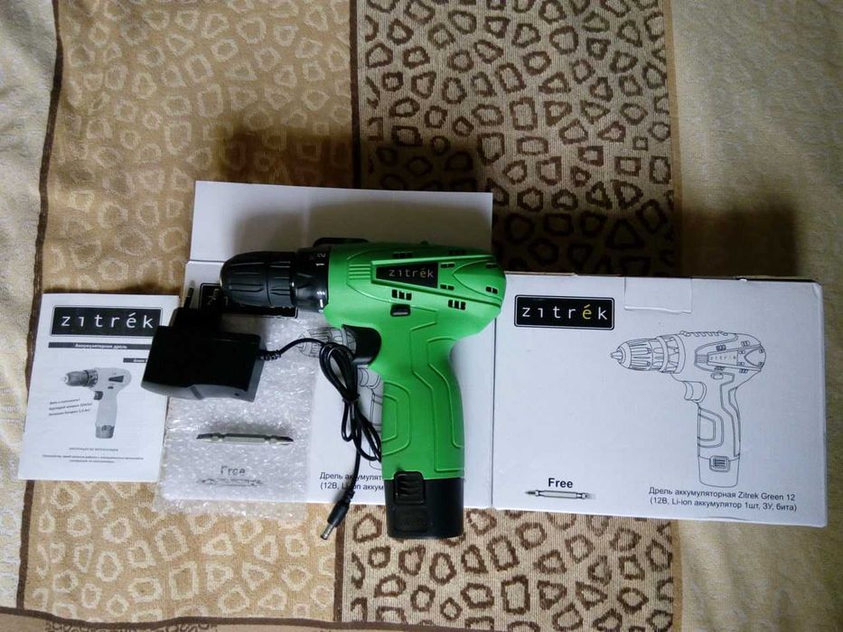 дрель шуруповерт Zitrek с подсветкой, запечатанные