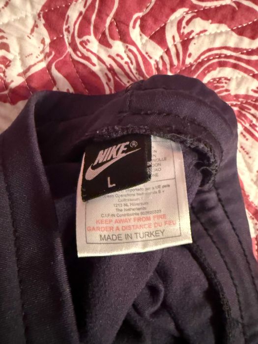 Compleu Nike original – bluză albastră + pantaloni bleumarin, mărimea L