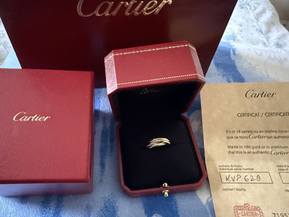 Inel CARTIER TRINITY SEVEN RAWS marimea 46 ,18 ct
