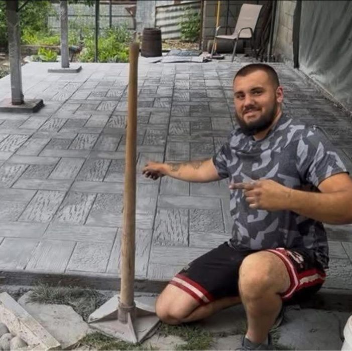 USA Щампован бетон . Ресан и шлайфан