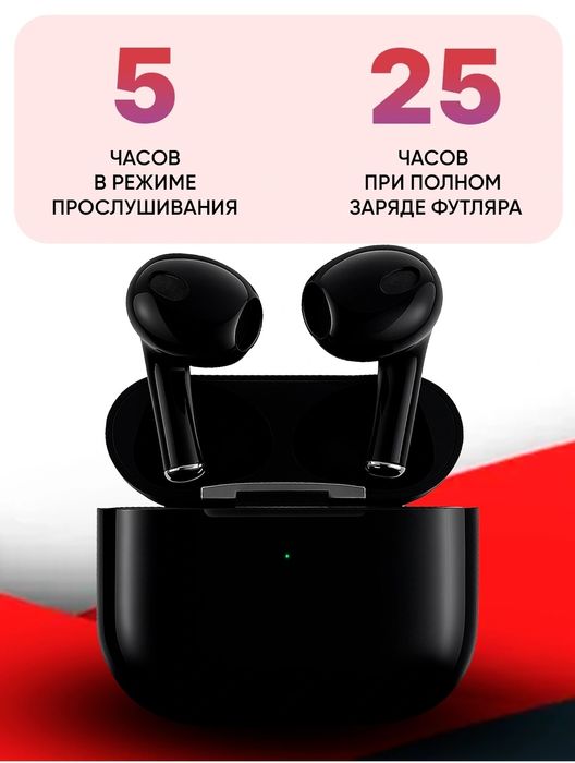Simsiz quloqchinlar Pods 3, iPhone va Android uchun naushniklarr