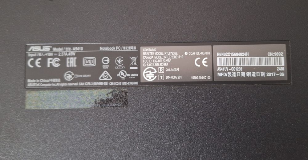 Laptop ASUS X541UVK stare perfectă, școală, browsing, filme