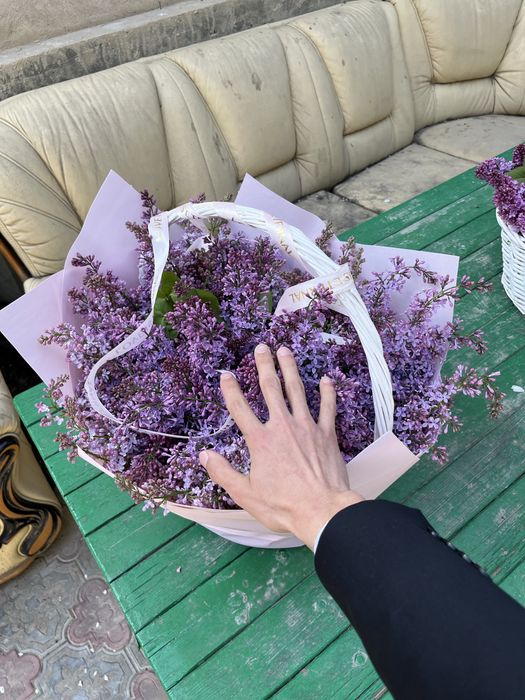 Букет сирень корзина ревл