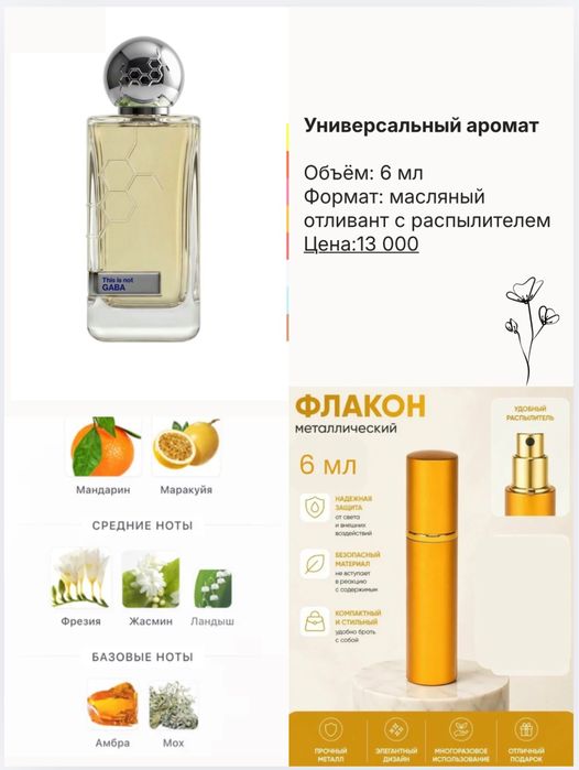 Маслянные духи на разлив оригинал