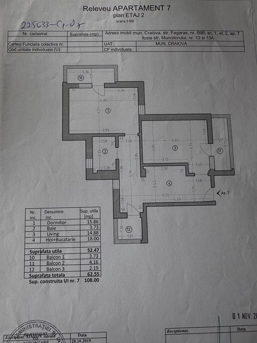 Apartament 2 dormitoare, bucatarie open space living