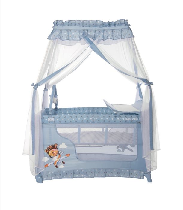 Сгъваема кошара с балдахин