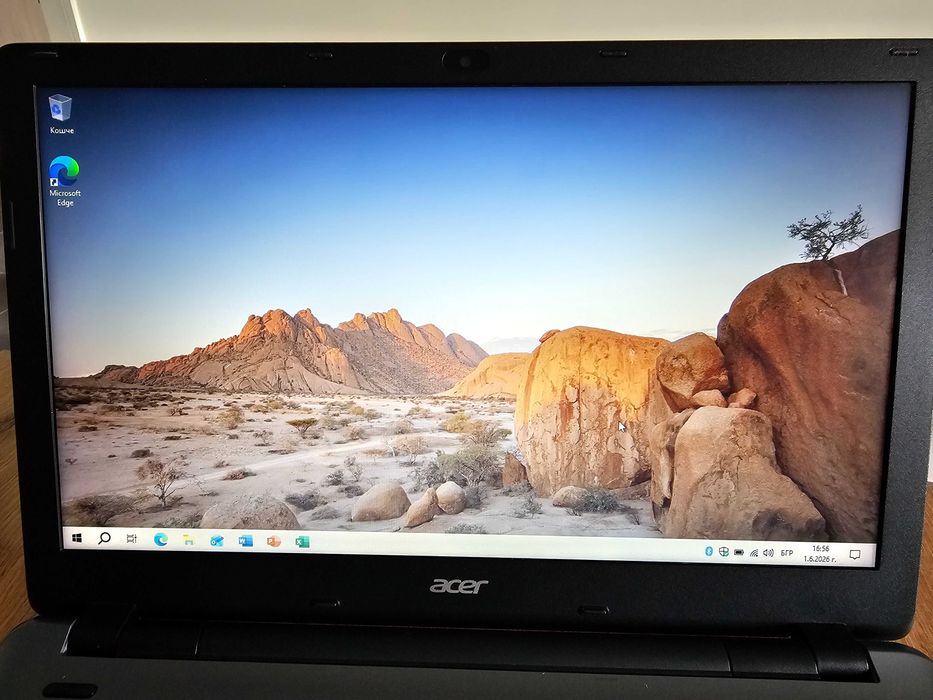 Acer Aspire E5-571 15.6 inch | Intel i5-5200U 2x2.70 Ghz | 8GB RAM 1600Mhz | 1TB HDD | 7 часа батерия 93% живот| Windows 10 | Microsoft Office